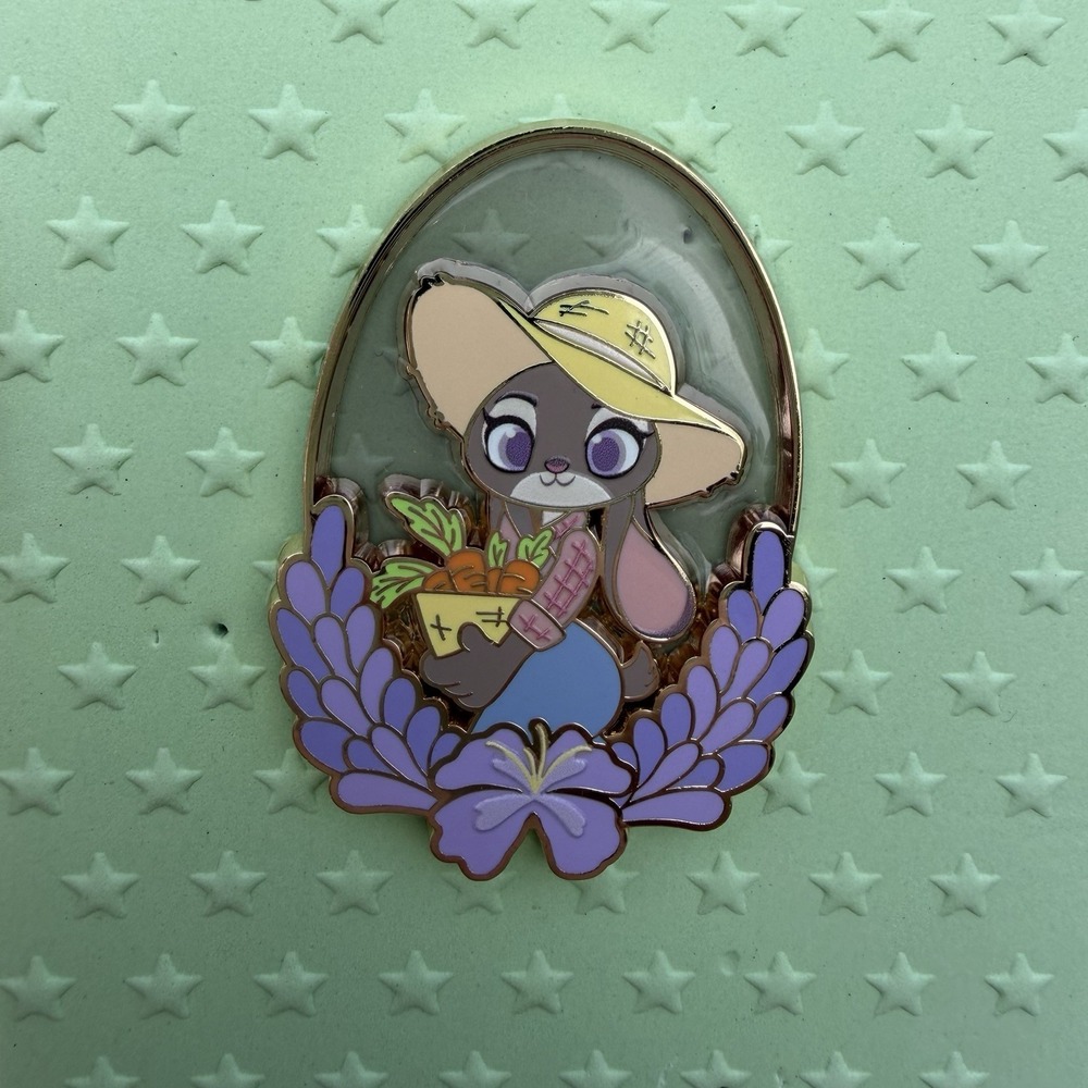 Disney Zootopia Characters Flower Frame Blind Box Enamel Pin - Judy Hopps
